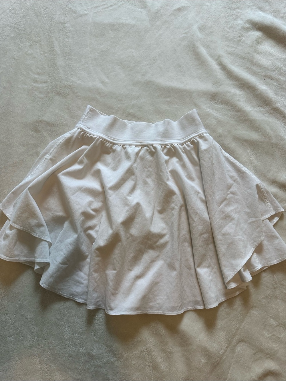lululemon athletica White Ruffled Mini Skirt